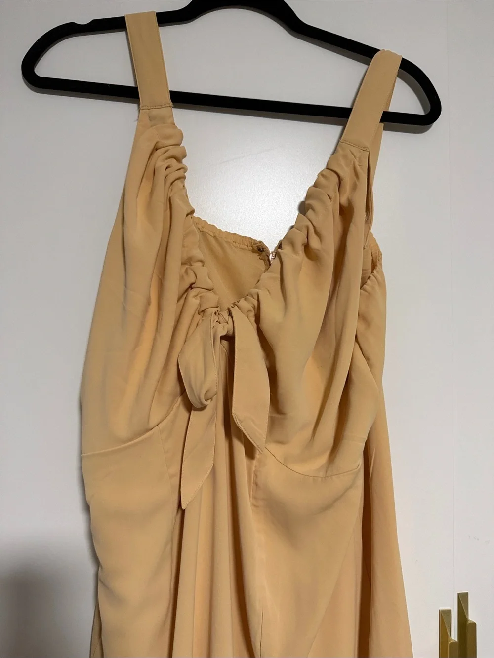 Abercrombie & Fitch Sunflower Yellow Ruffle V-Neck Maxi Dress